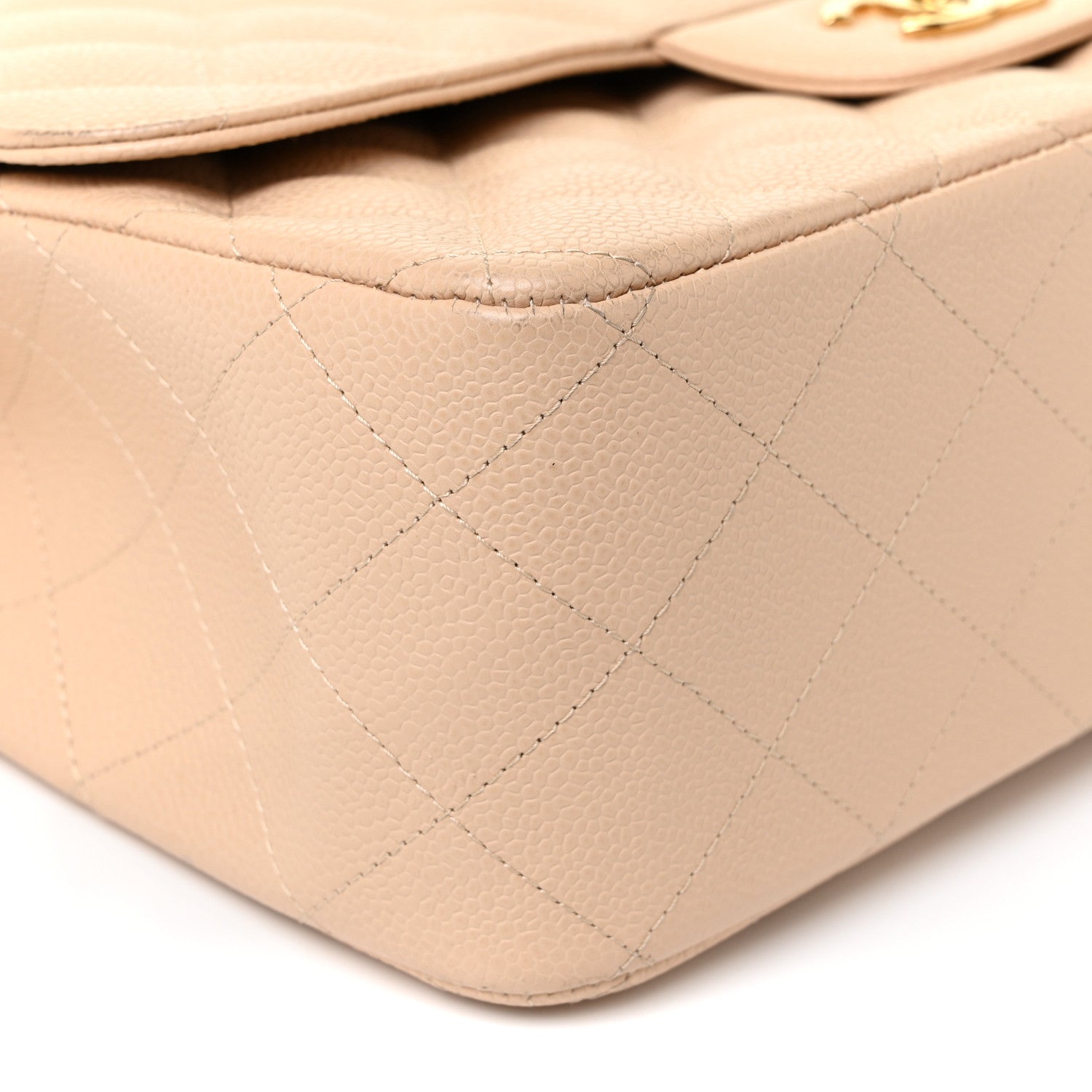 Chanel Caviar Quilted Jumbo Double Flap Beige Clair 10 of 16