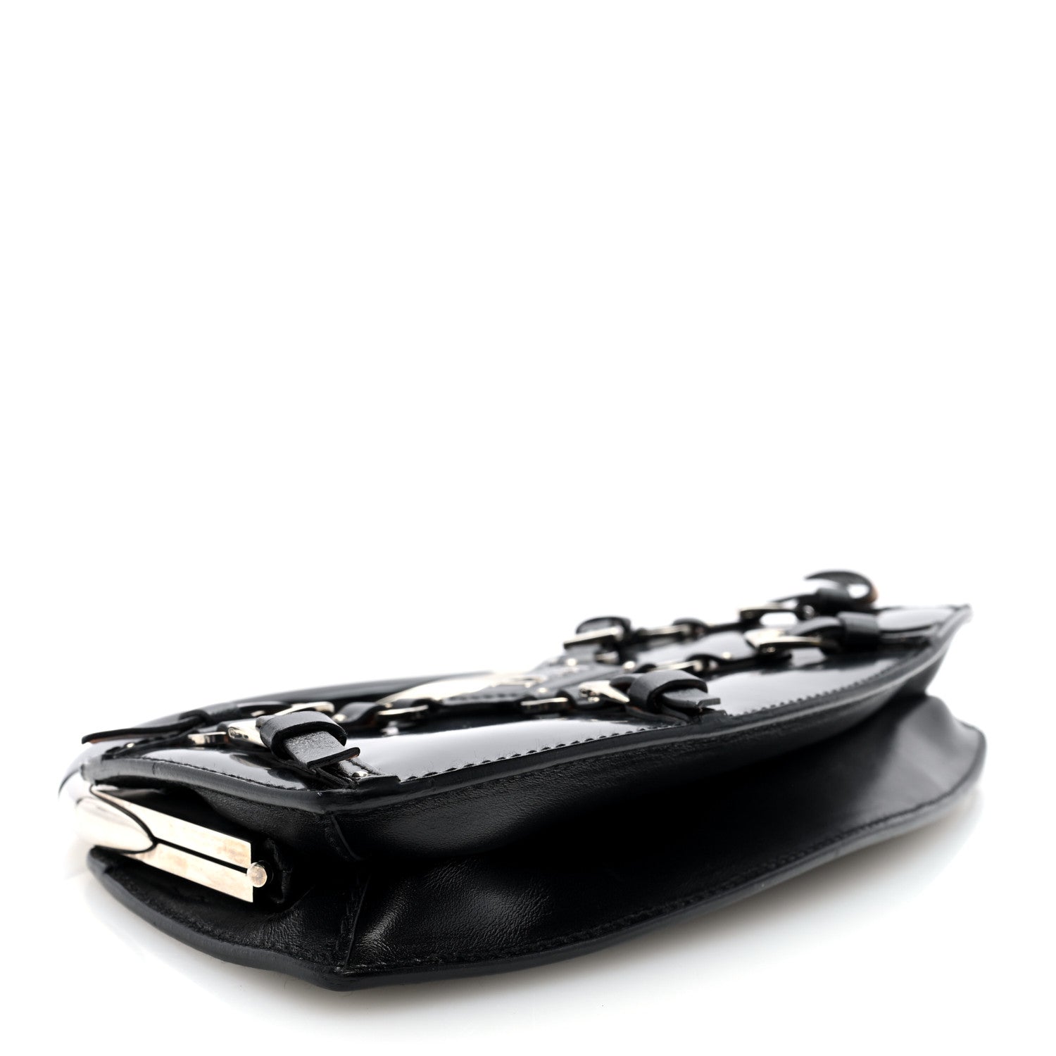 Christian Dior Glazed Calfskin Bondage Clutch Black 4 of 10