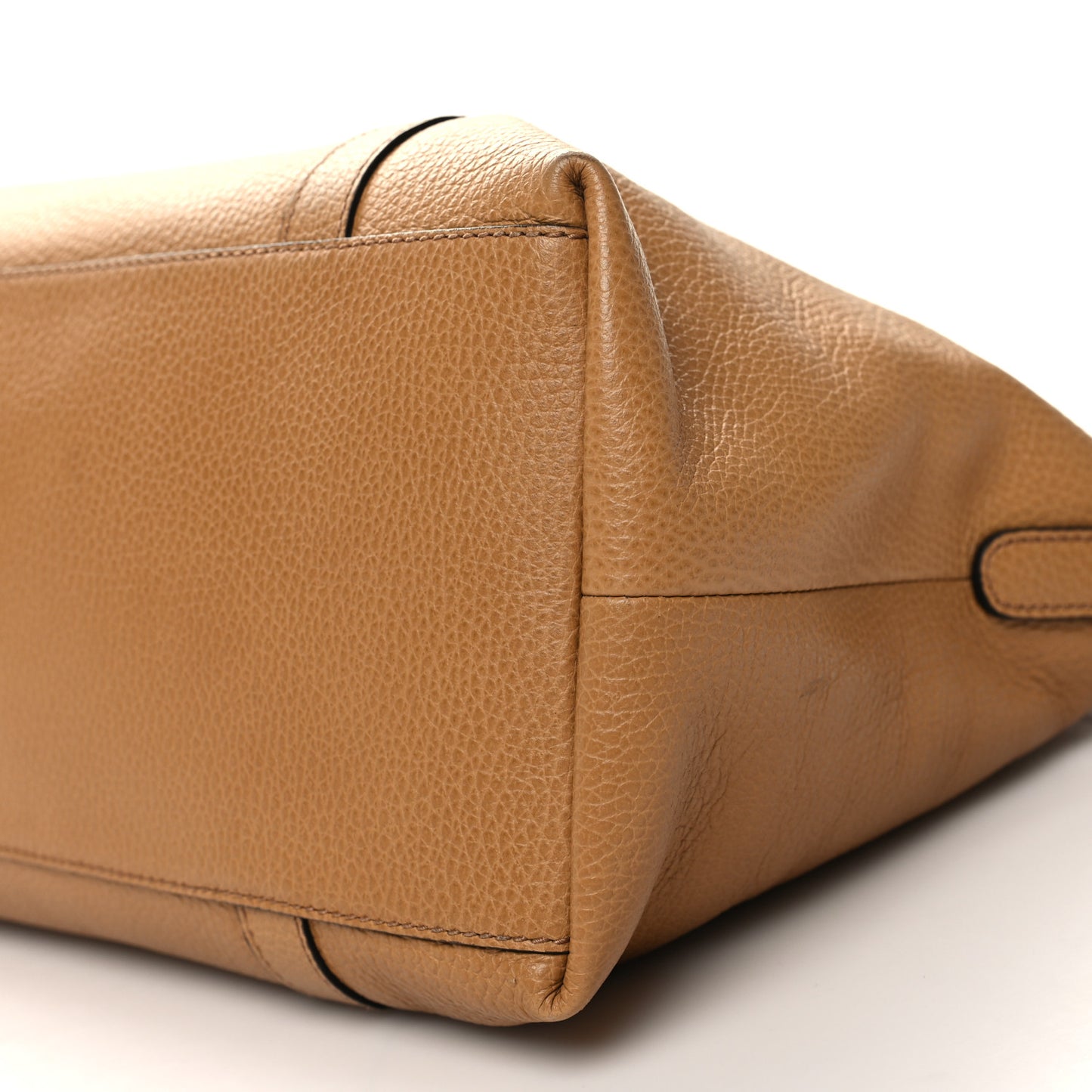 Pebbled Calfskin Medium GG Convertible Dome Satchel Beige