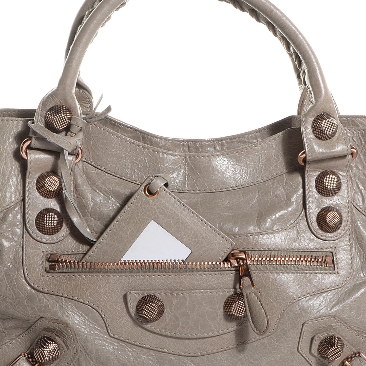 Agneau Giant 21 Rose Gold Hardware City Papyrus