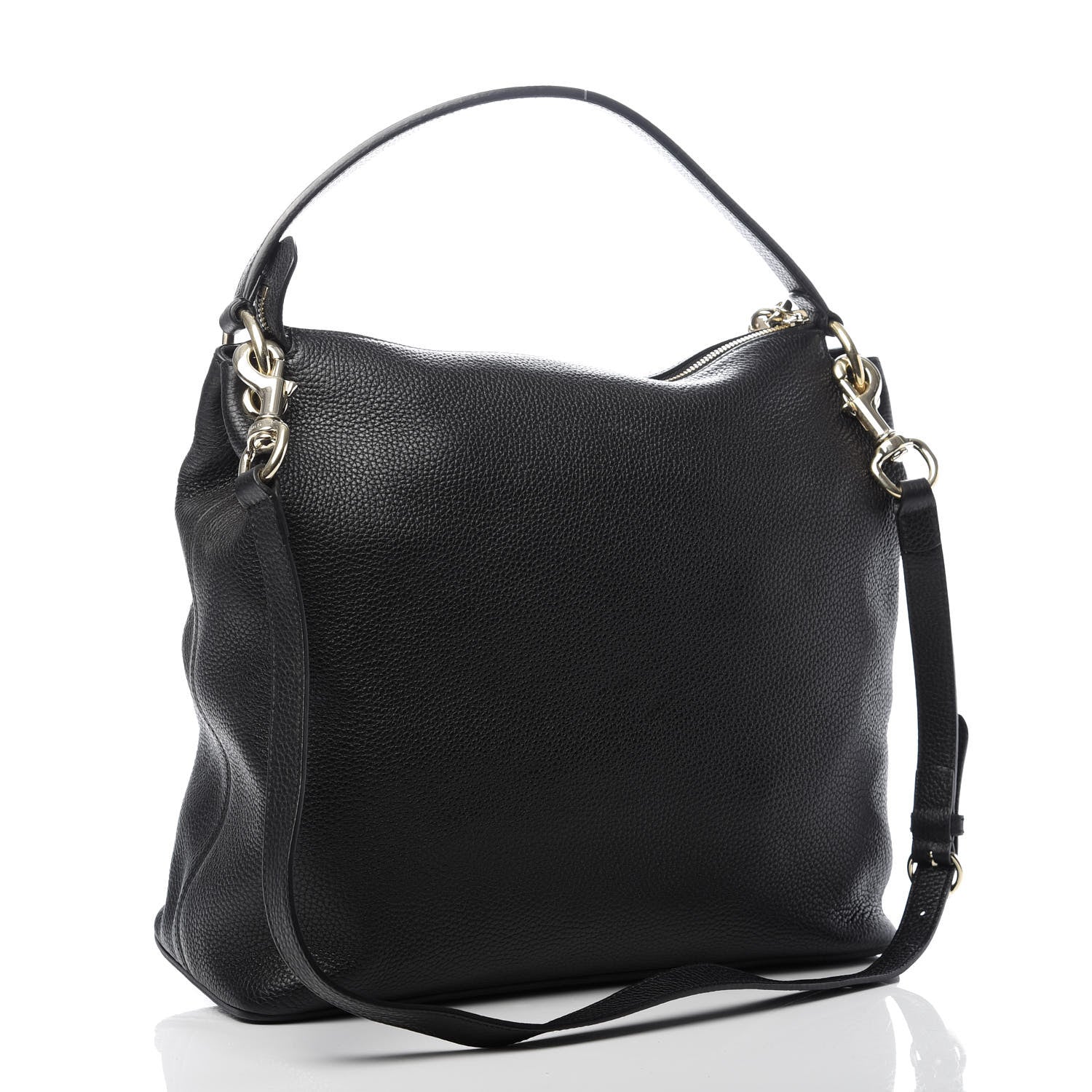 Gucci Pebbled Calfskin Large Soho Hobo Black 3 of 9