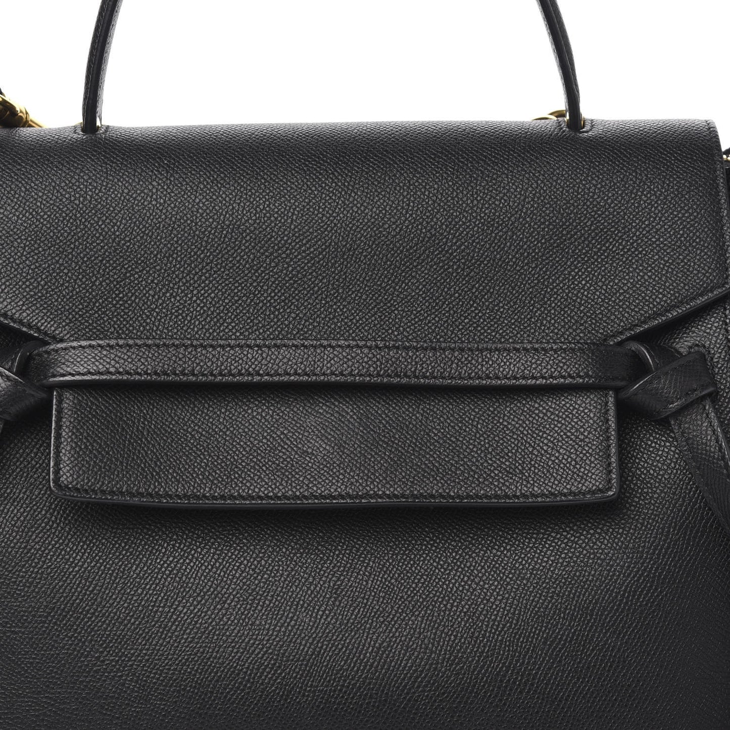 Grained Calfskin Mini Belt Bag Black