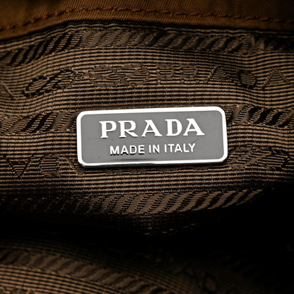 Prada Re-Nylon Saffiano Crystal Mini Re-Edition 1978 Bucket Bag Cacao 7 of 14