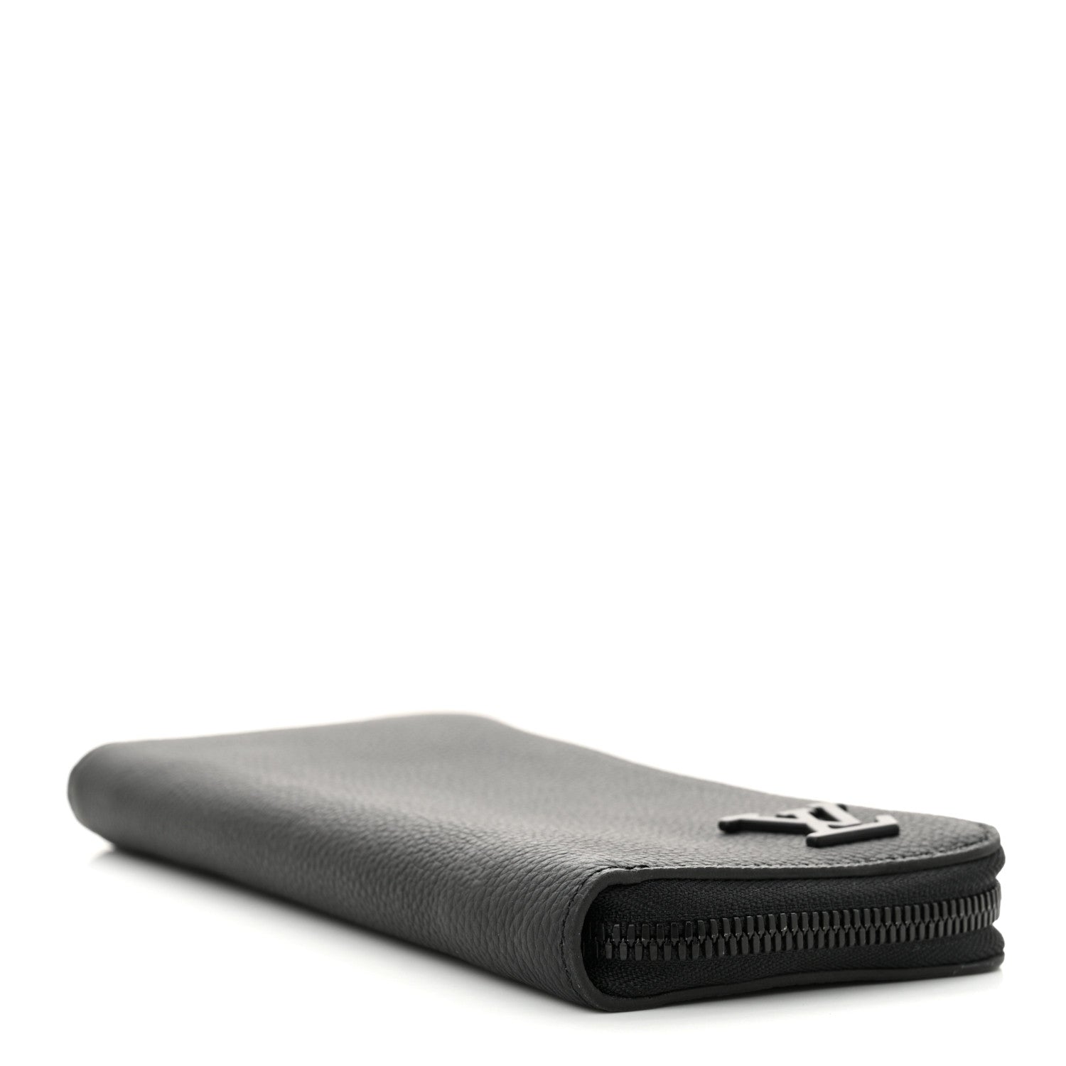 Louis Vuitton Grained Calfskin Aerogram Zippy Wallet Black 4 of 7