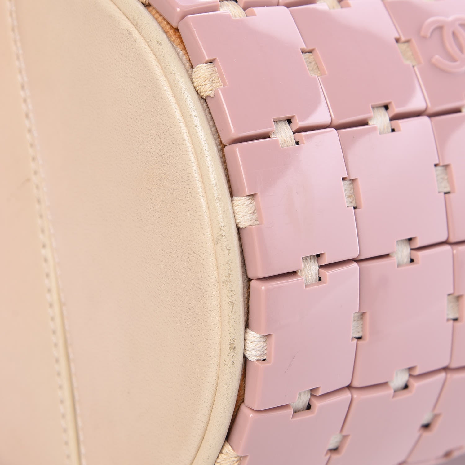 Chanel Lambskin Resin Tile Bowler Pink 13 of 16