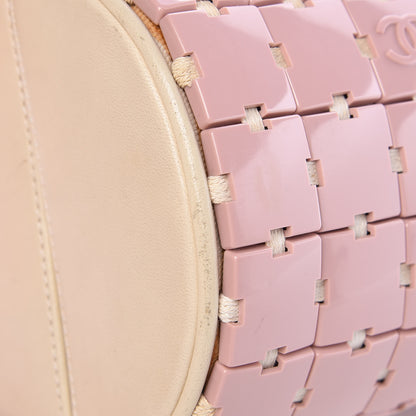 Chanel Lambskin Resin Tile Bowler Pink 13 of 16