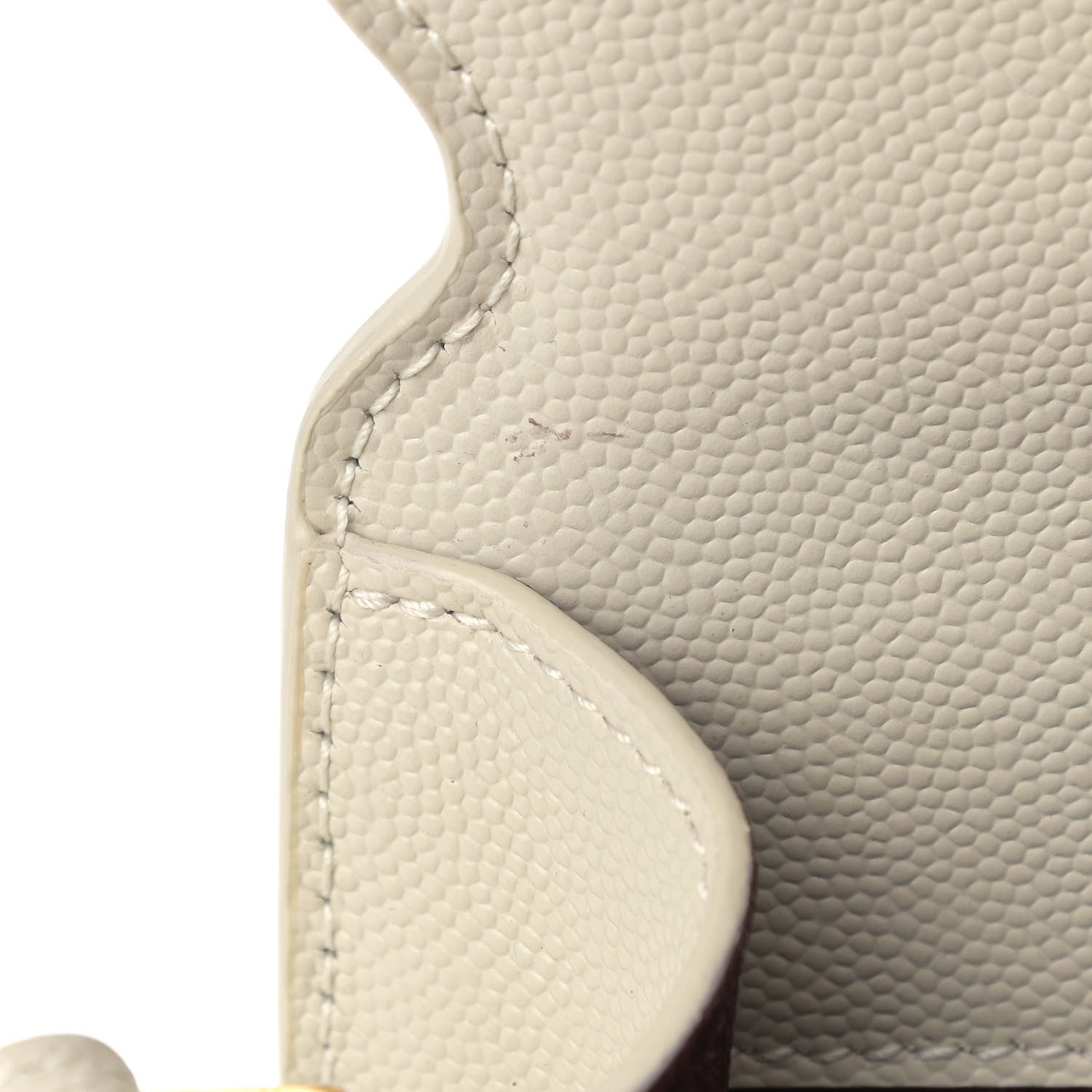 Saint Laurent Grain de Poudre Mini Classic Monogram Cassandra Top Handle Crema Soft Rouge Legion 10 of 10