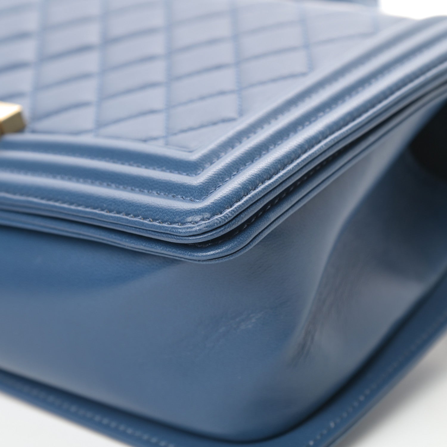 Chanel Lambskin Quilted Medium Boy Flap Blue 9 of 15