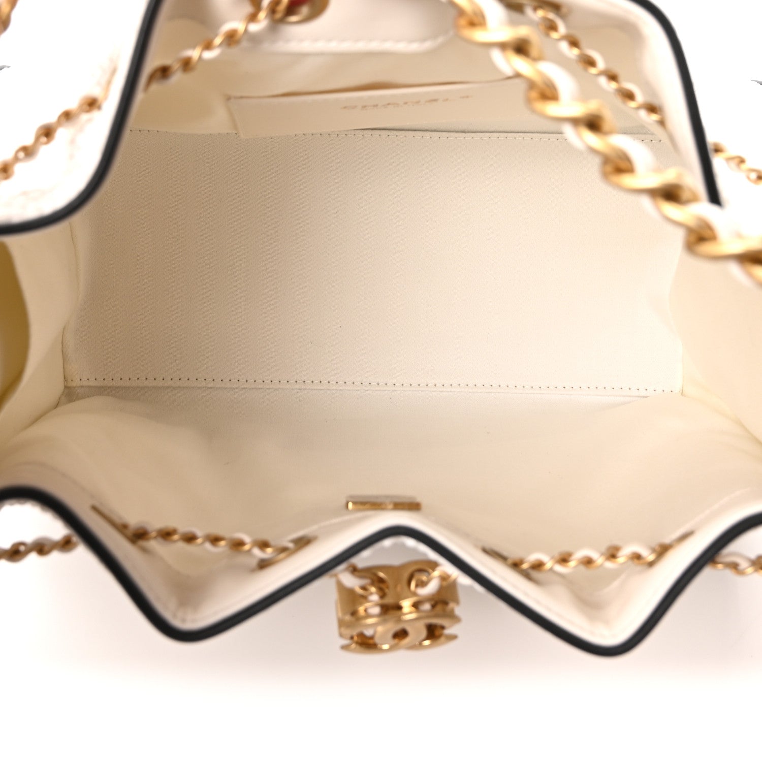 Chanel Braided Raffia Calfskin Quilted Small Chanel 25 Handbag White Black 9 of 21