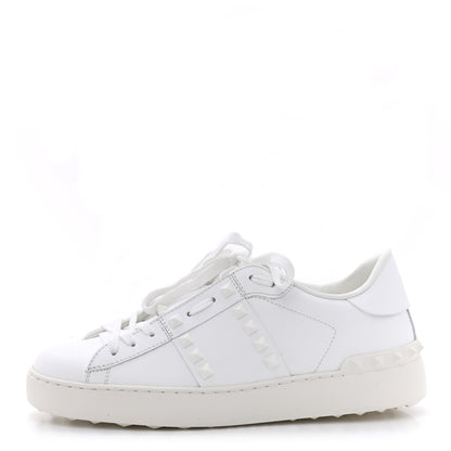 Valentino Garavani Calfskin Rockstud Untitled Open Sneakers 38 White 1 of 11