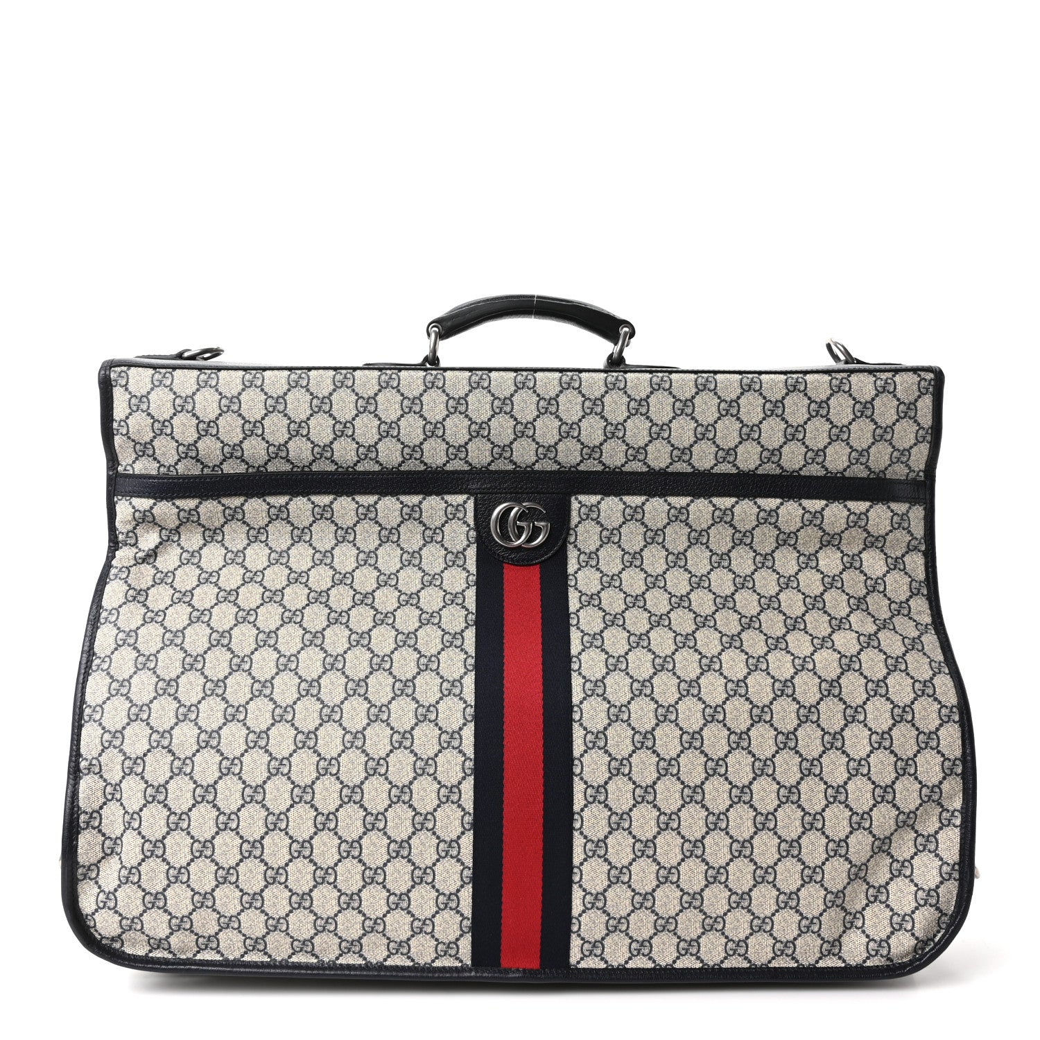 Gucci GG Supreme Monogram Web Savoy Garment Bag Beige Blue 1 of 9