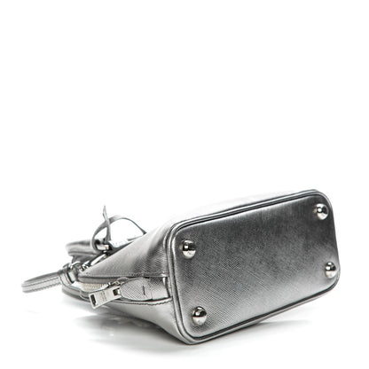 Prada Saffiano Lux Mini Promenade Tote Cromo 4 of 6