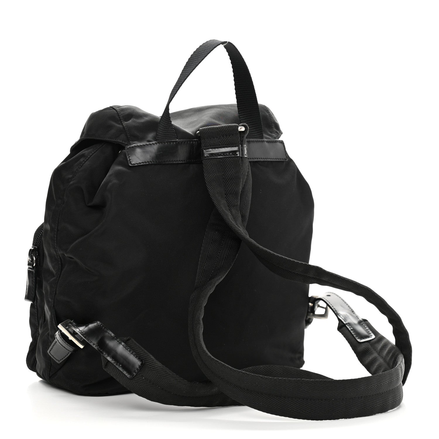 Hermes PRADA Tessuto Nylon Small Backpack Black 3 of 10