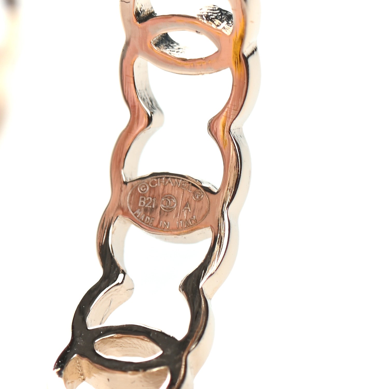 Chanel Metal CC Hoop Earrings Gold 4 of 4