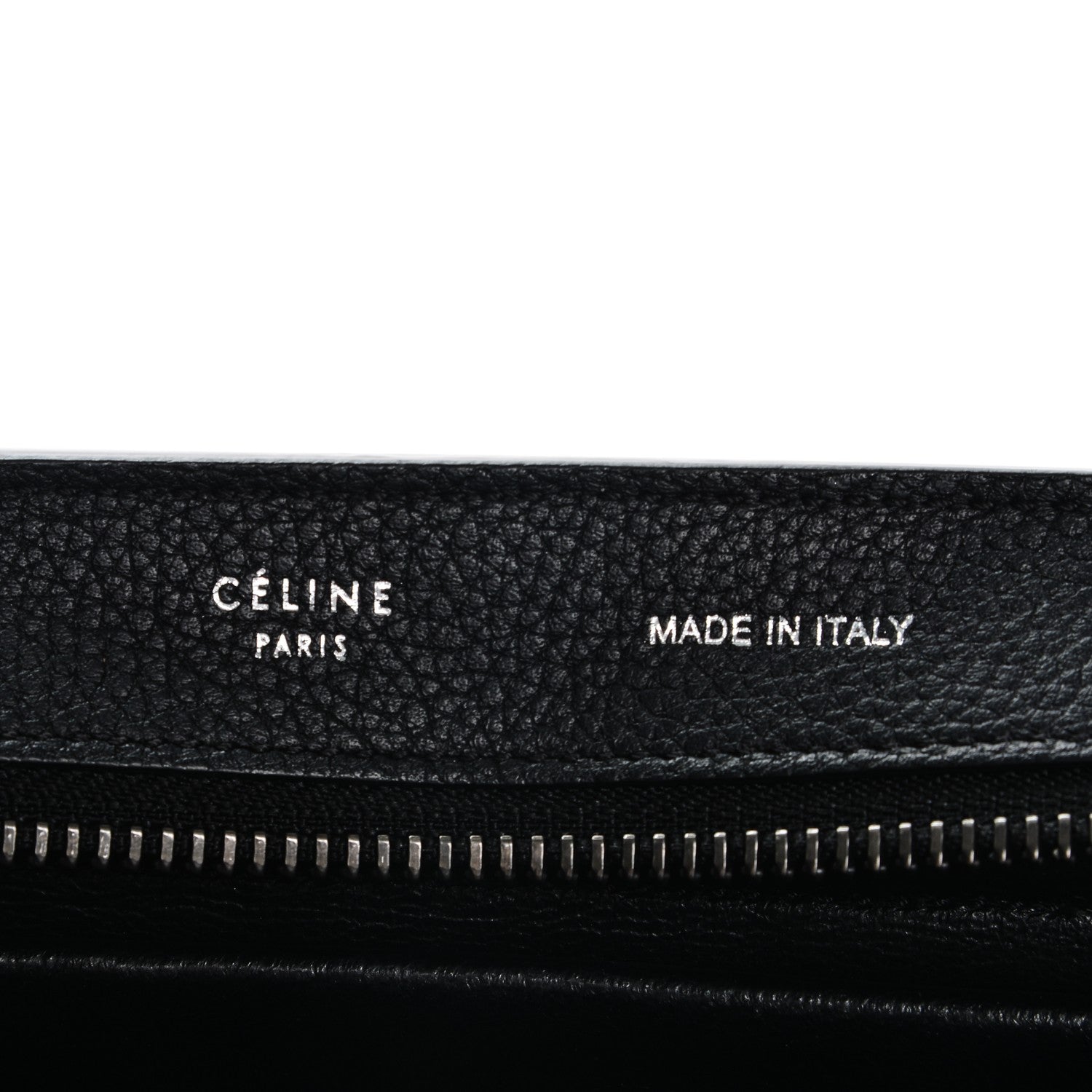Celine Drummed Calfskin Suede Small Trapeze Black 7 of 7