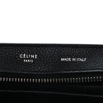 Celine Drummed Calfskin Suede Small Trapeze Black 7 of 7