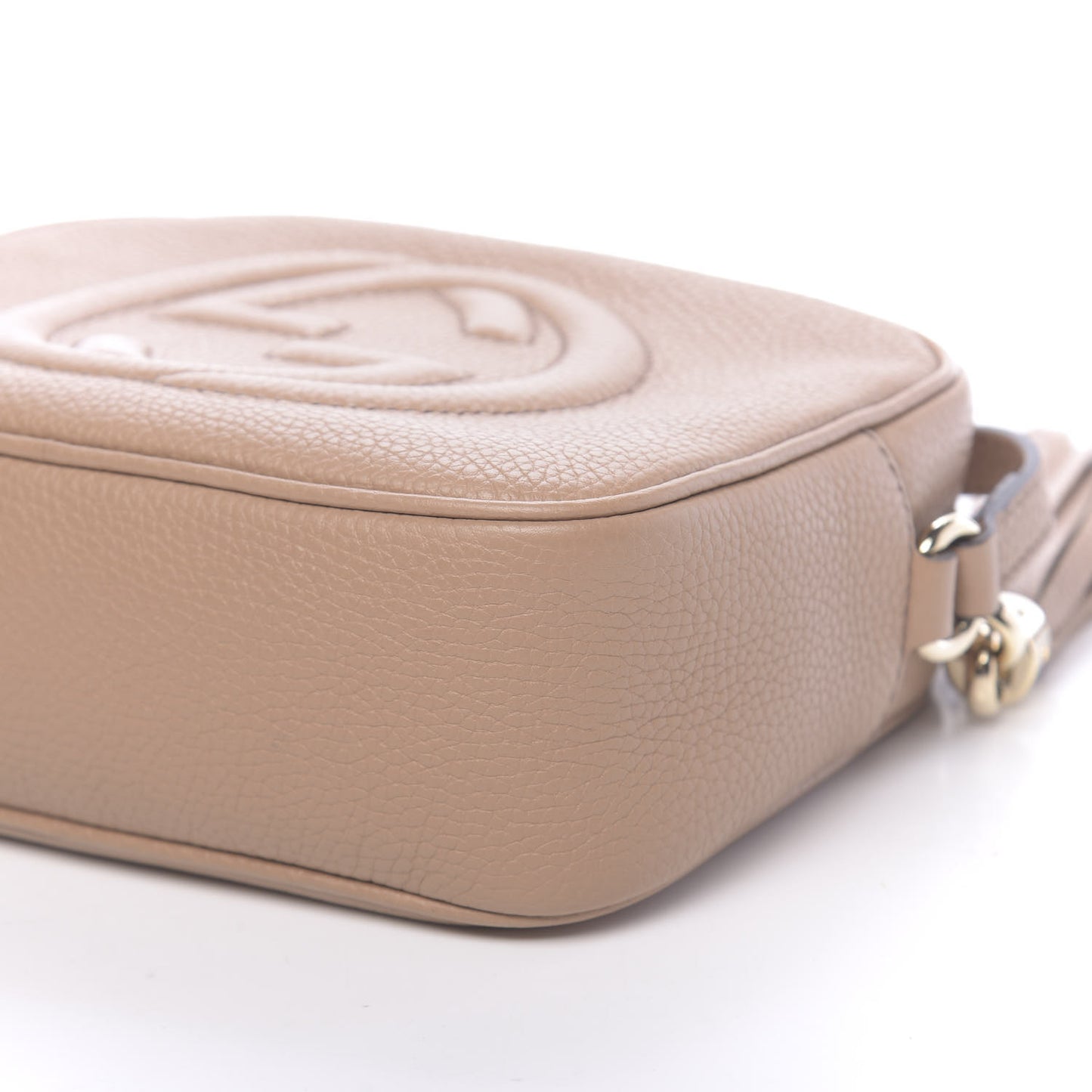Pebbled Calfskin Small Soho Disco Bag Camelia