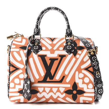 Louis Vuitton Monogram Giant Crafty Speedy Bandouliere 25 Creme Caramel 1 of 10