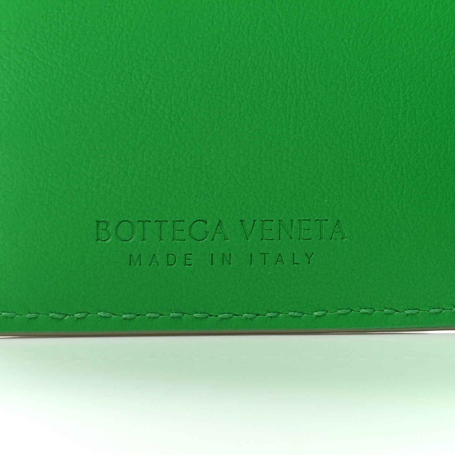 Bottega Veneta Calfskin Intrecciato Flap Card Case Travertine Parakeet 6 of 7