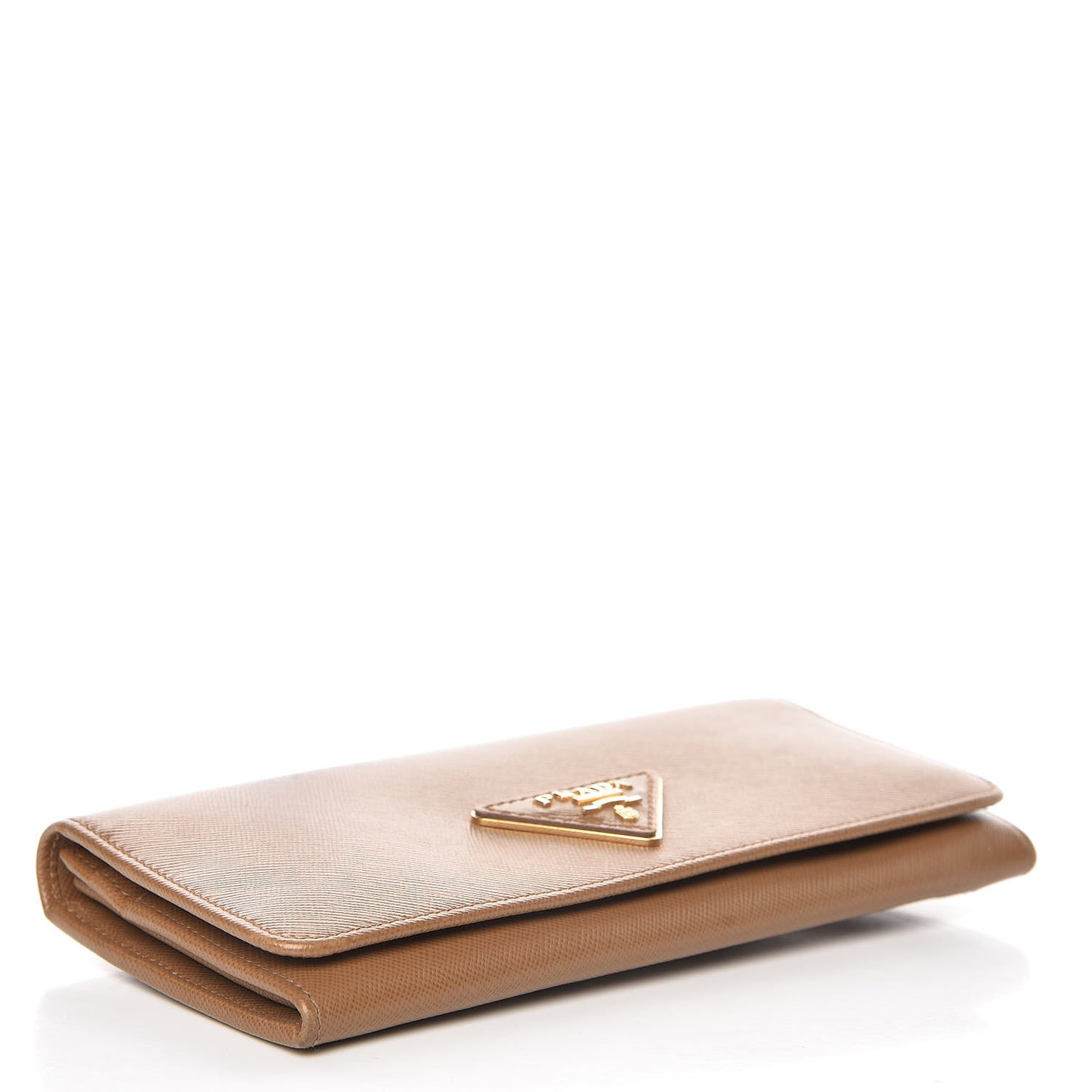 Saffiano Continental Flap Wallet Caramel