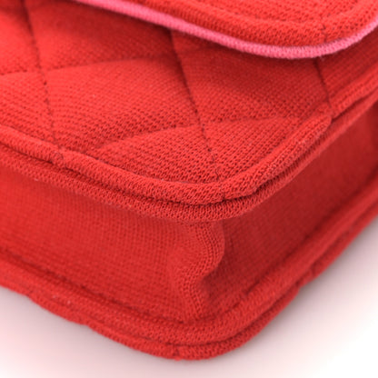 Chanel Jersey Quilted Micro Mini Flap Red 8 of 9