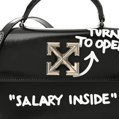 Off-White Calfskin Salary Jitney 1.4 Shoulder Bag Black 7 of 10
