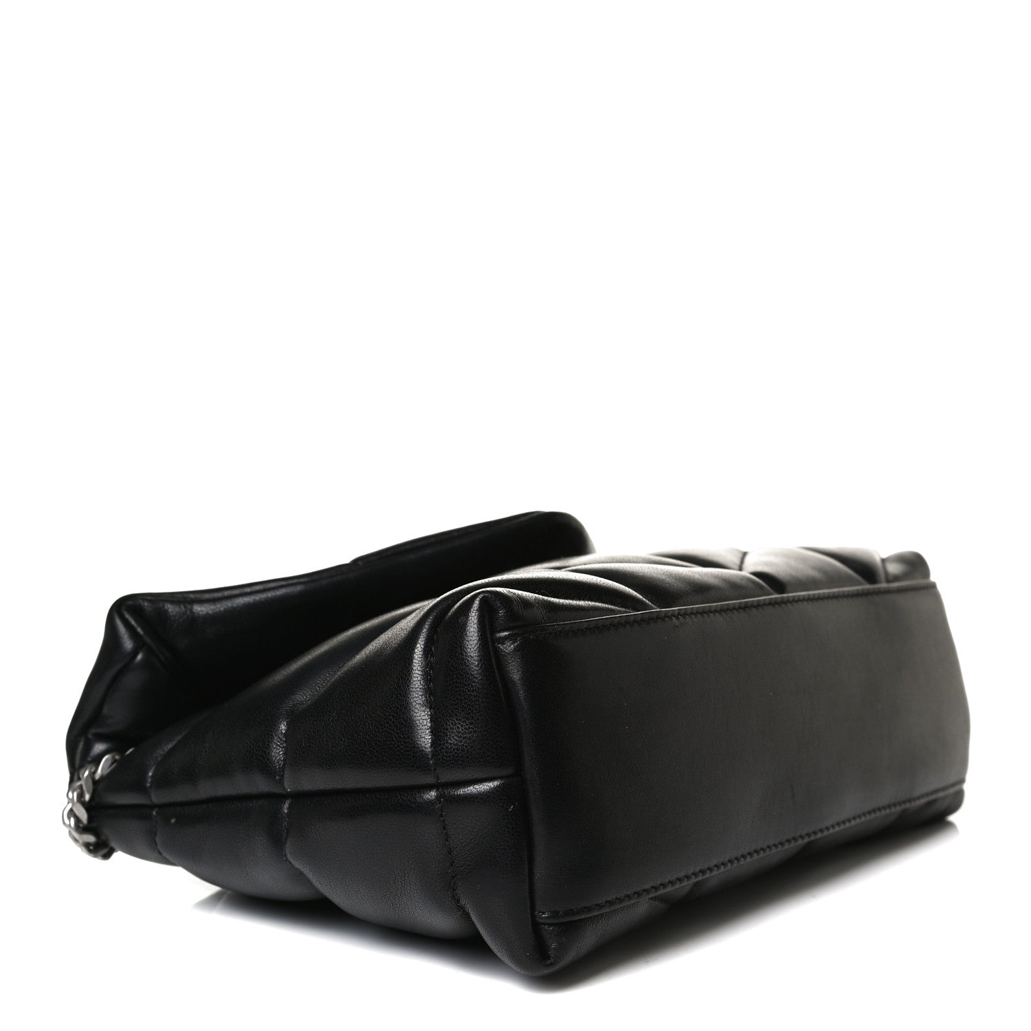Saint Laurent Lambskin Quilted Toy Loulou Puffer Monogram Chain Satchel Black 9 of 17