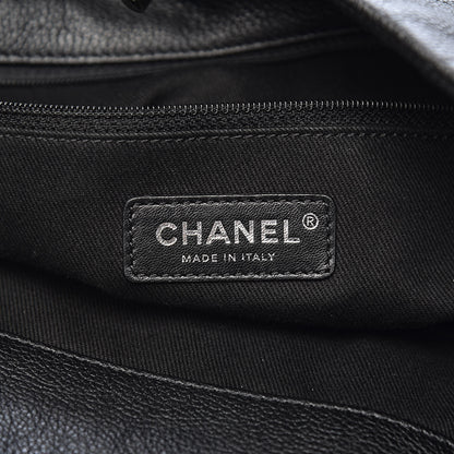 Chanel Grained Calfskin Stitched Medium Braided With Style Hobo Black 6 of 11
