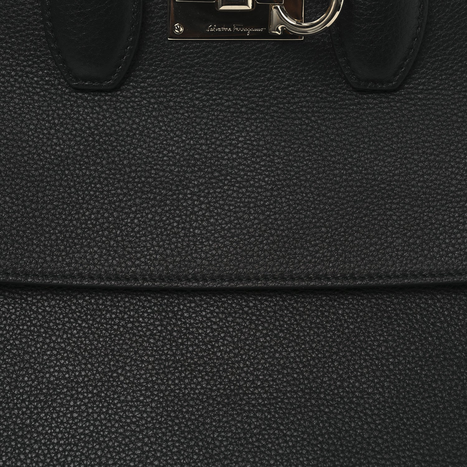 Salvatore Ferragamo Hammered Calfskin The Studio Bag Black 8 of 10