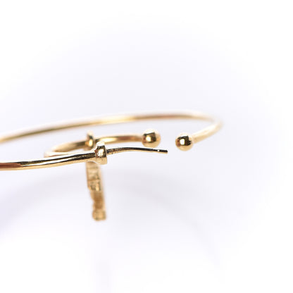 Chanel Pearl CC Tags Hoop Earrings Gold 6 of 8