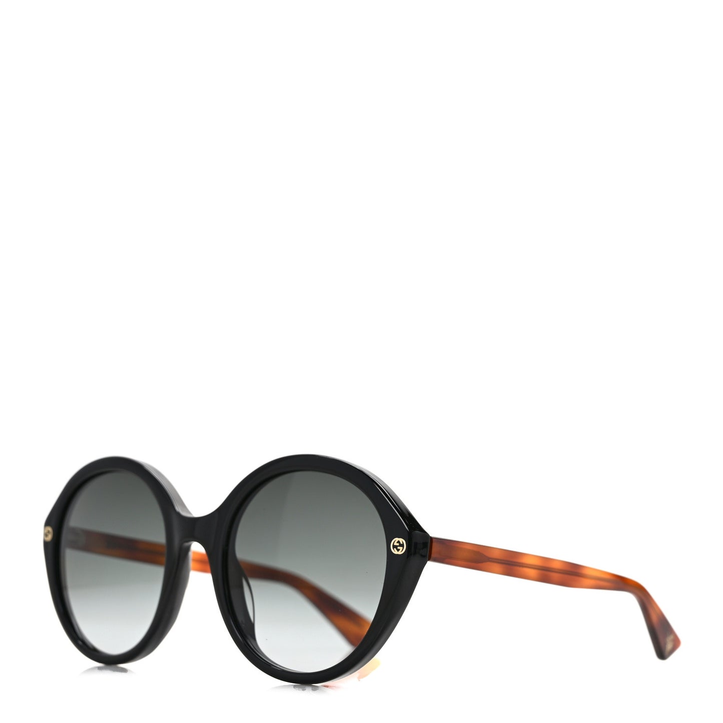 Acetate Round Sunglasses GG0023S Black Tortoise