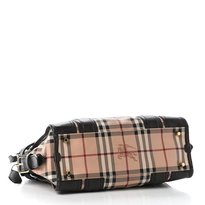 Burberry Haymarket Check Minford Portrait Tote Chocolate 4 of 14
