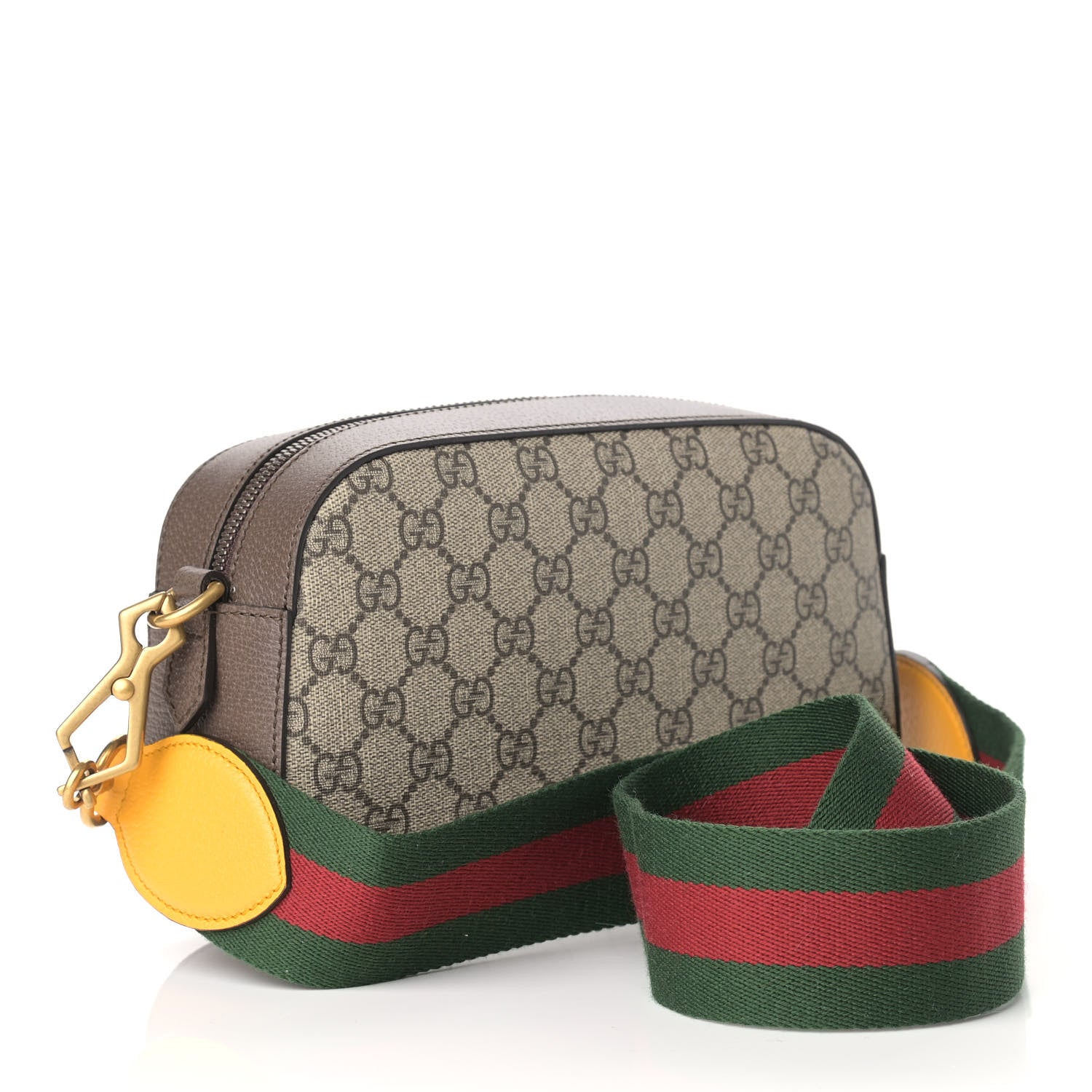 Gucci GG Supreme Monogram Web Neo Vintage Shoulder Bag Beige New Acero Crop 3 of 9