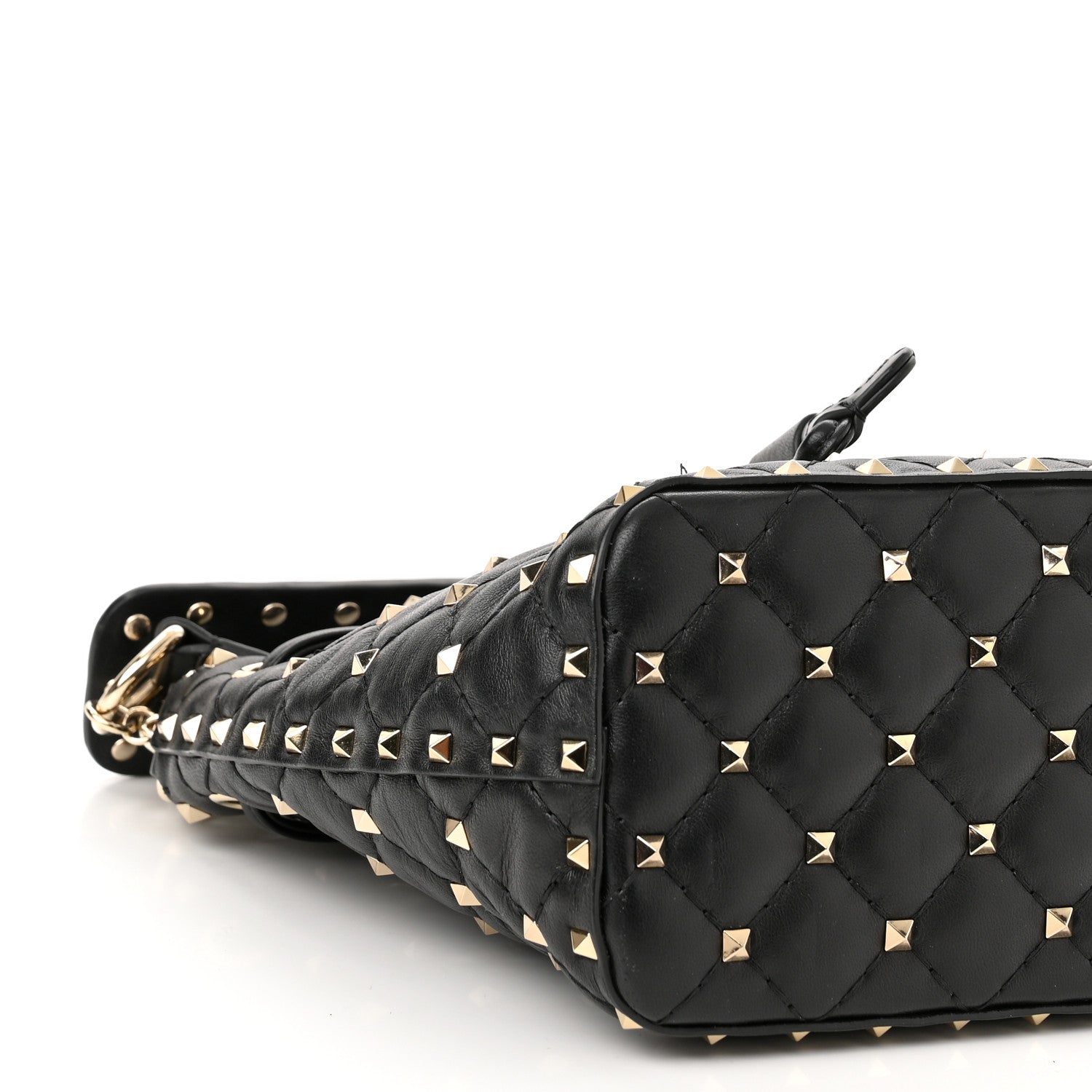 Valentino Garavani Nappa Mini Rockstud Spike Bucket Bag Black 8 of 11