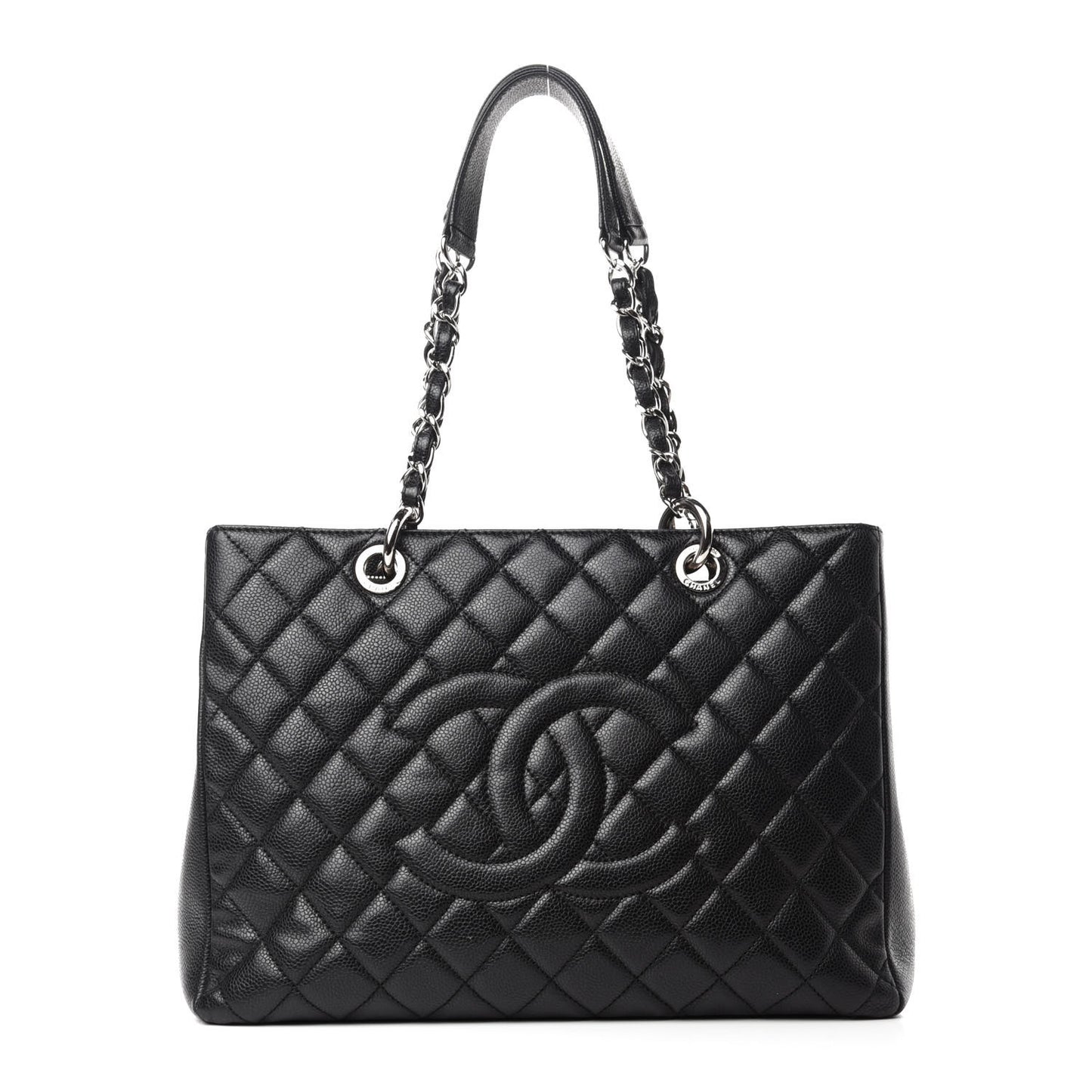 Caviar Quilted Grand Shopping Tote GST Black