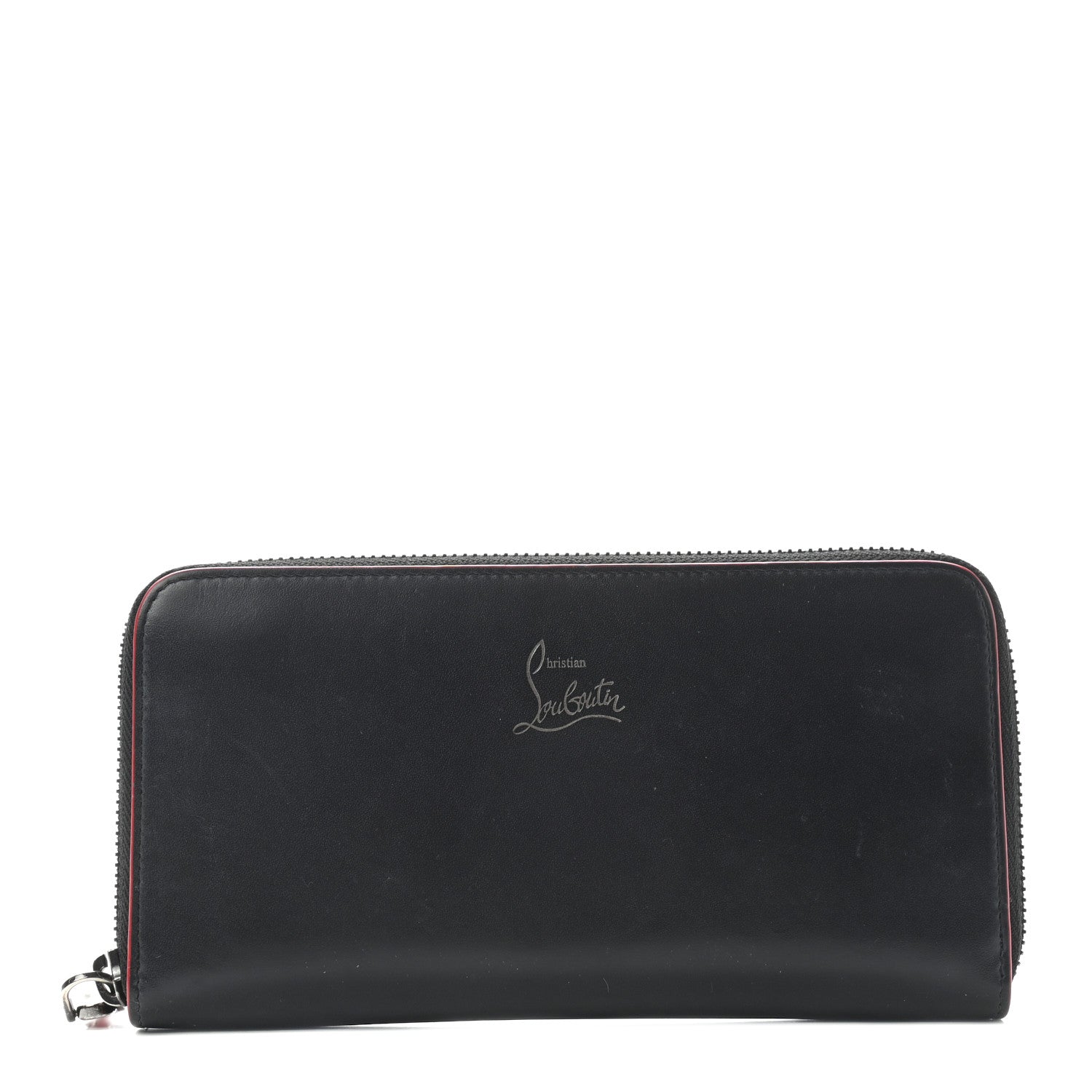 Christian Louboutin Calfskin Panettone Zip Around Wallet Black 1 of 6