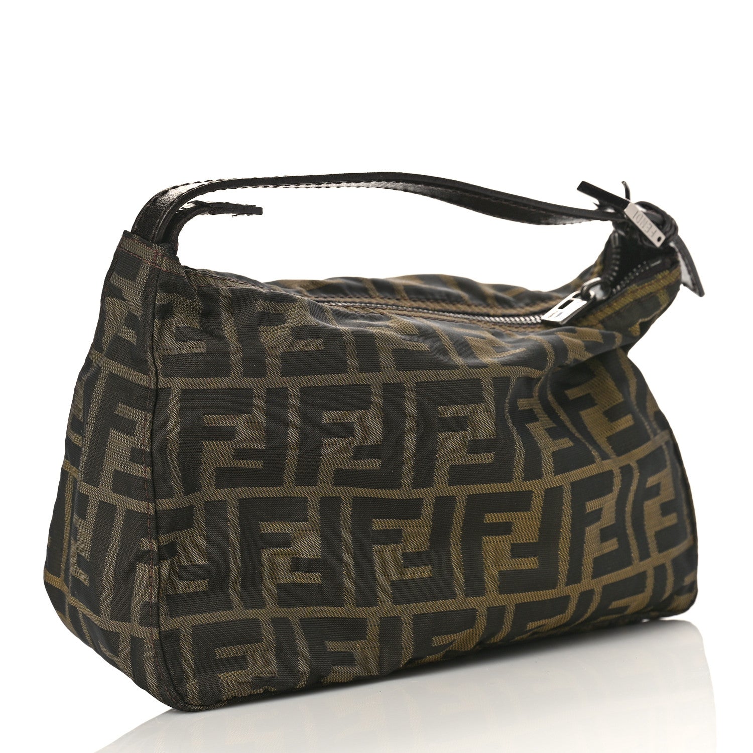 Fendi Zucca Cuoio Romano Selleria Mini Pochette Tobacco Moro 3 of 8