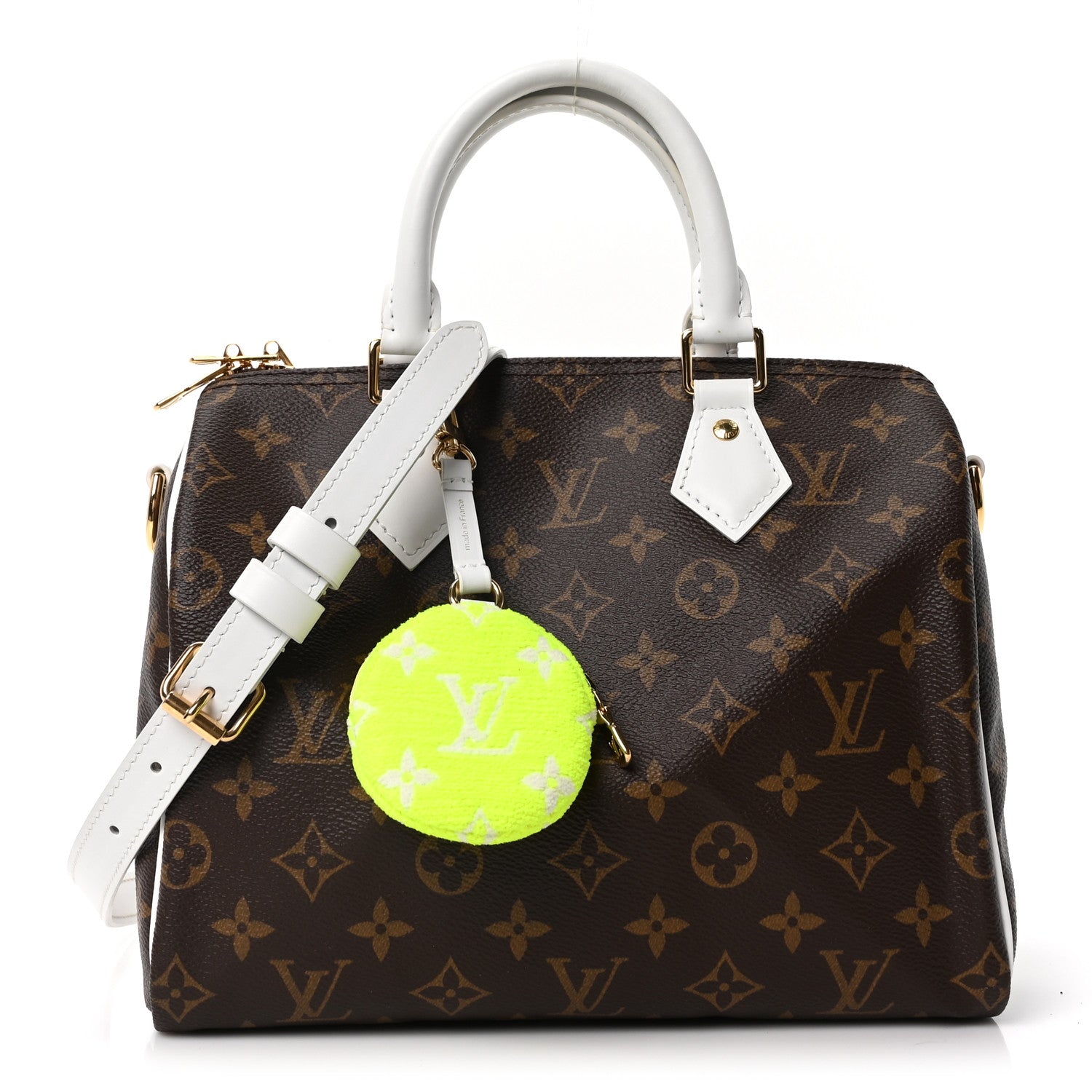 Louis Vuitton Monogram LV Match Speedy Bandouliere 25 White 1 of 9