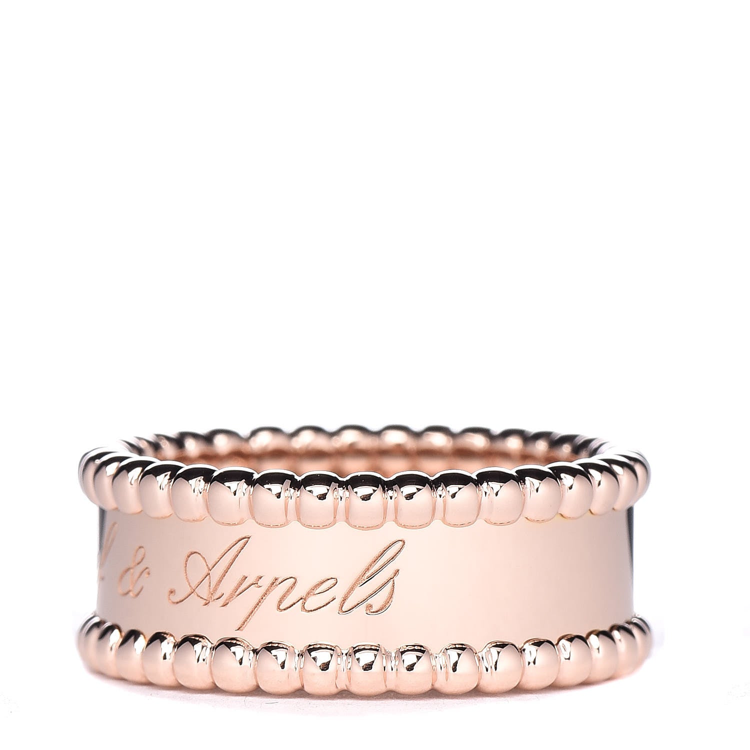 Van Cleef & Arpels 18K Rose Gold Perlee Signature Ring 51 5.75 3 of 6