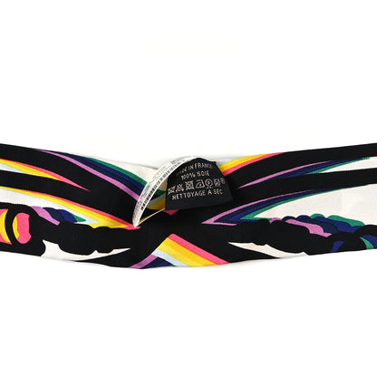 Hermes Silk Brides De Gala Shadow Twilly Black Jaune Multicolor 4 of 4