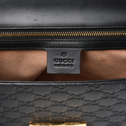 Gucci Guccissima Medium Padlock Shoulder Bag Black 6 of 18