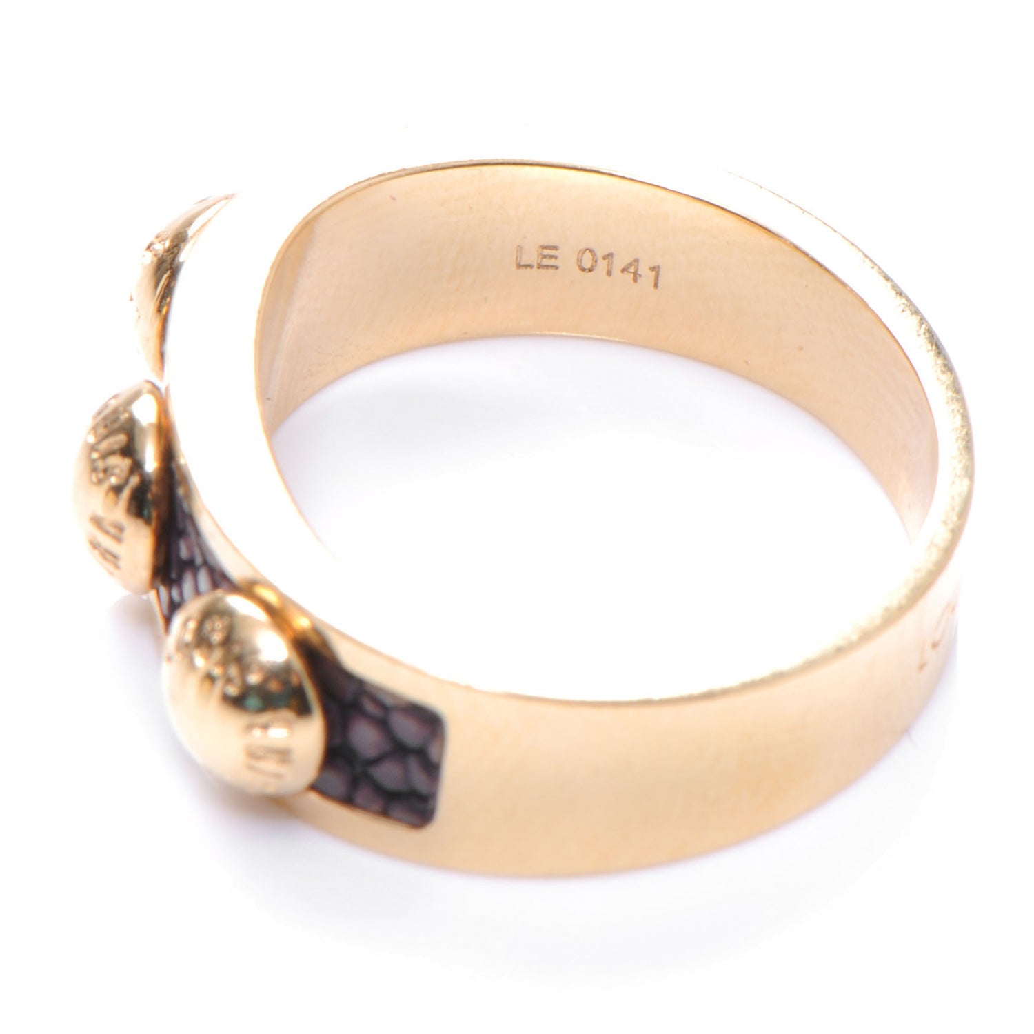 Louis Vuitton Stingray Leather Gimme A Clue Ring Large 8 Amarante 4 of 5