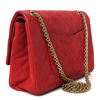Chanel Iridescent Calfskin Quilted 2.55 Reissue 226 Flap Red 3 of 11