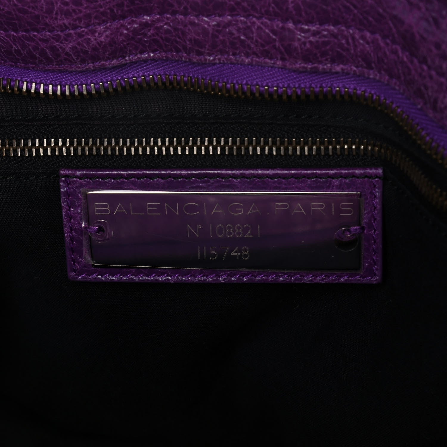 Balenciaga Agneau Classic Hardware City Dark Violet 12 of 14