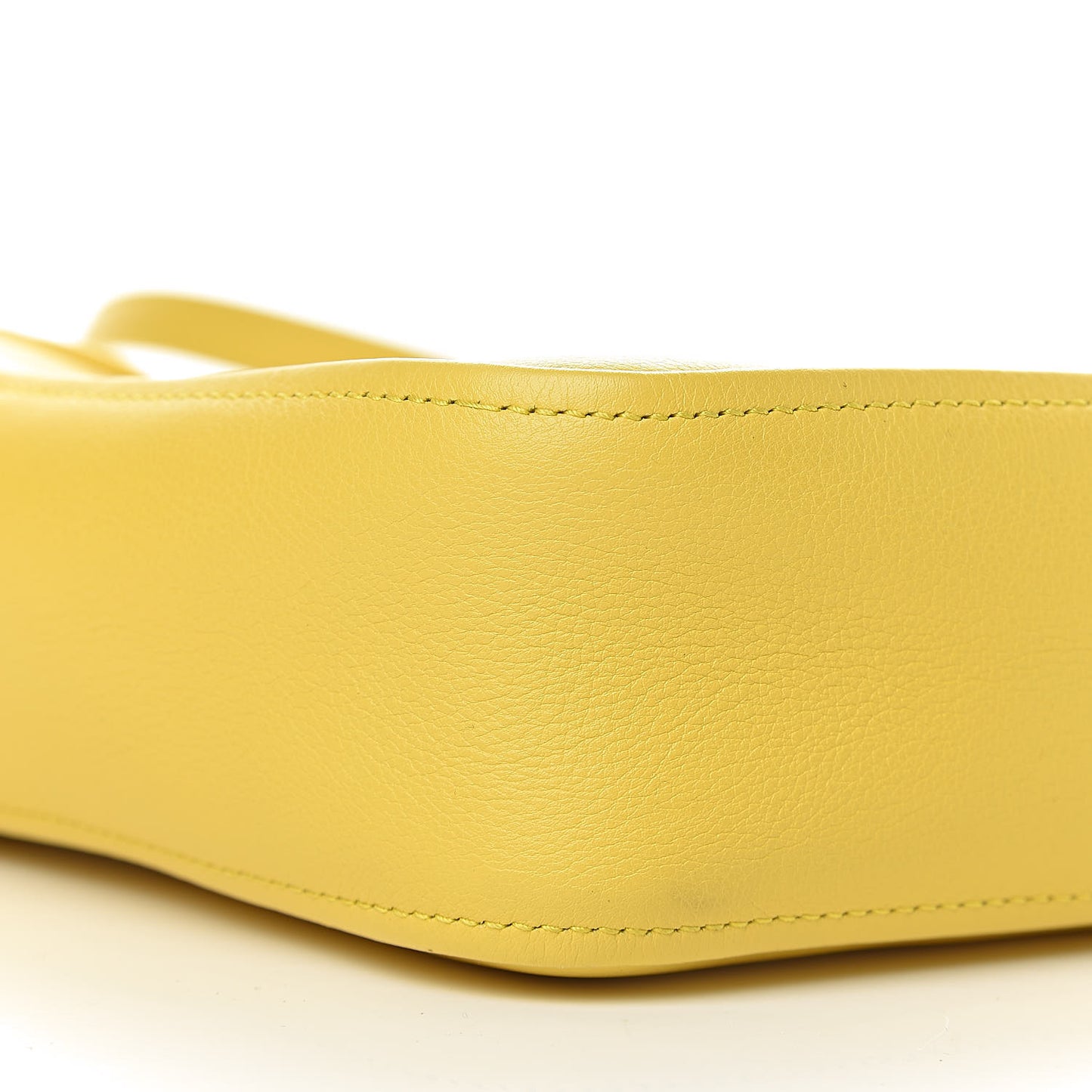 Shiny Day Calfskin Logo XS Triangle Duffle Jaune Black