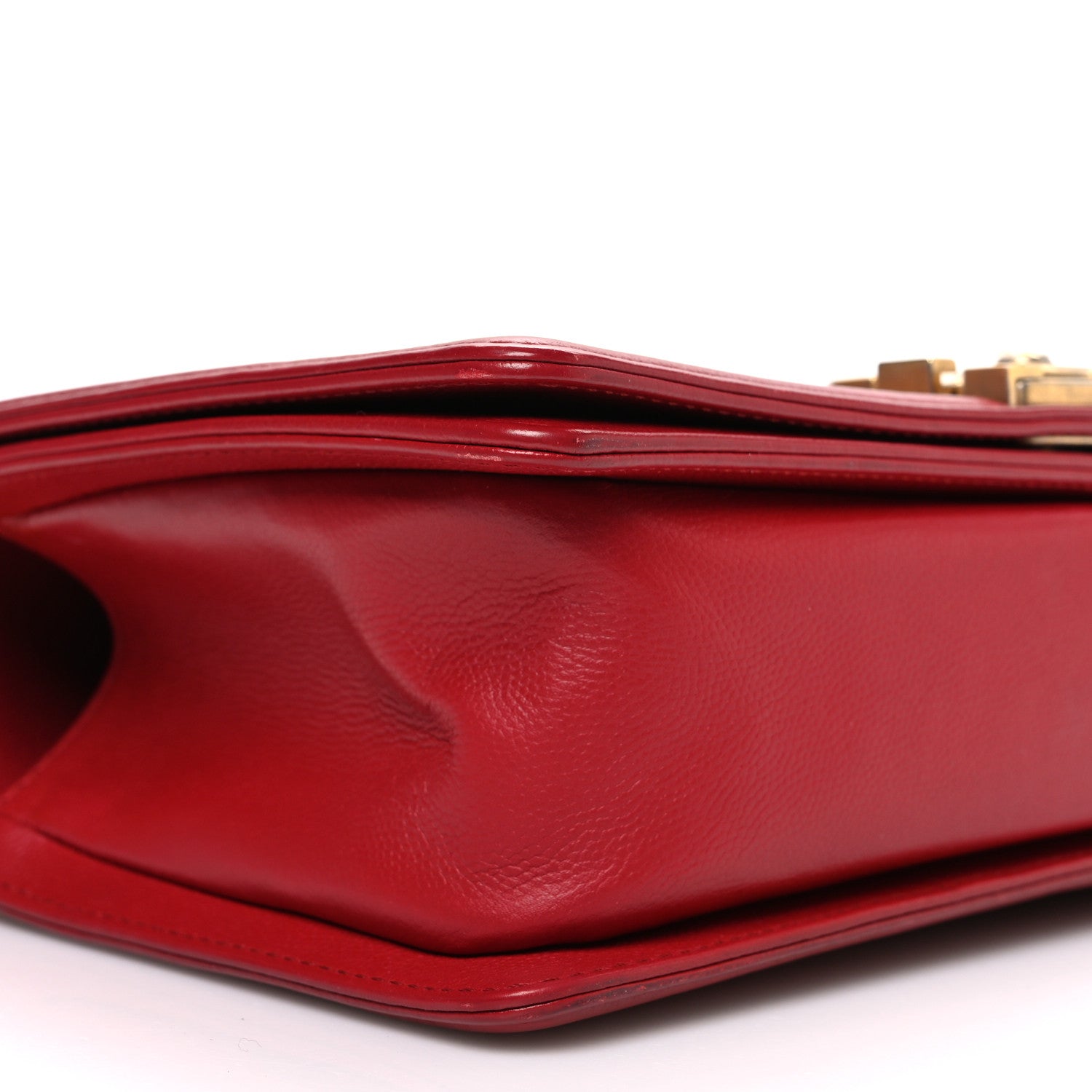 Chanel Caviar Quilted Medium Boy Flap Red 9 of 10