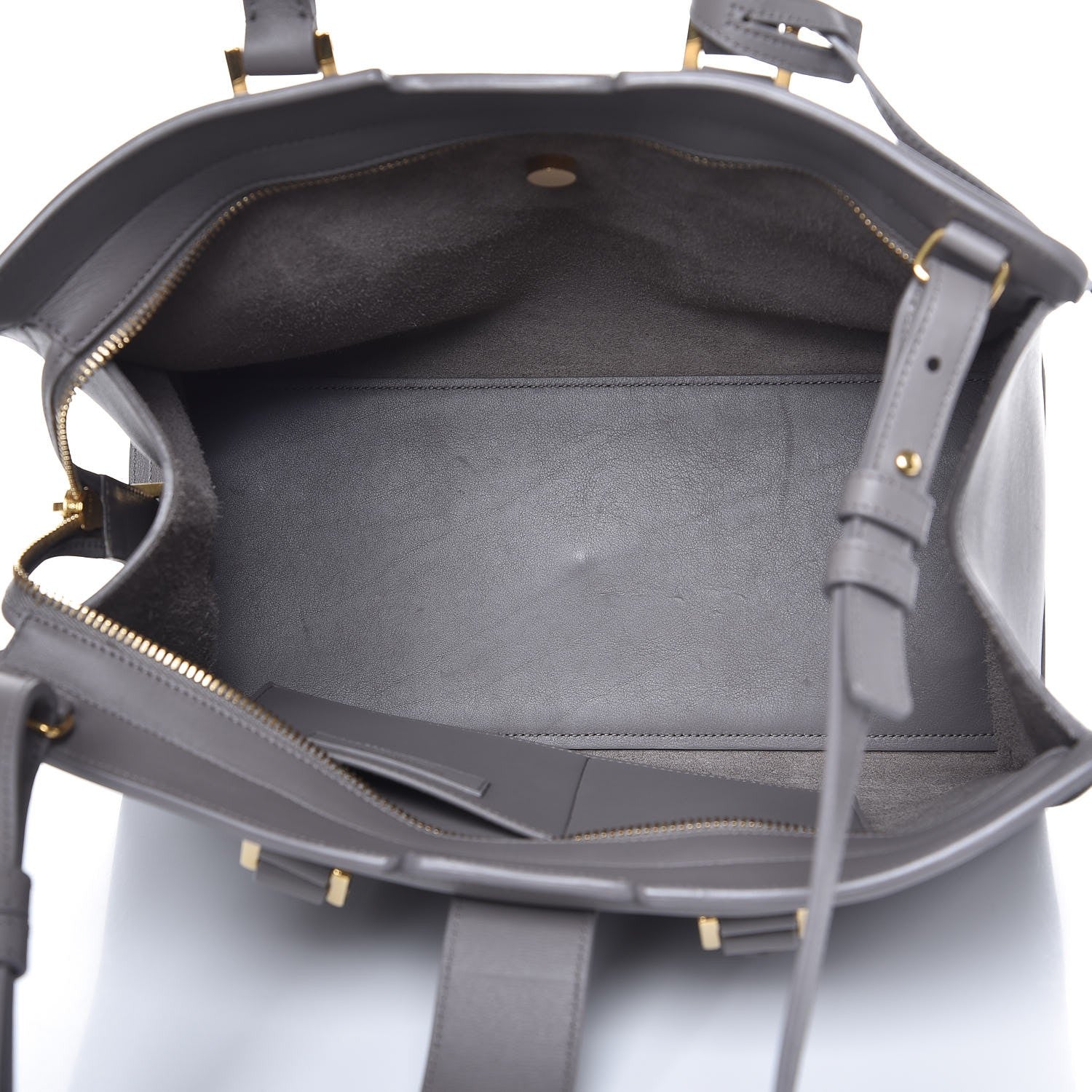Saint Laurent Smooth Calfskin Small Cabas Monogram Fog 5 of 6
