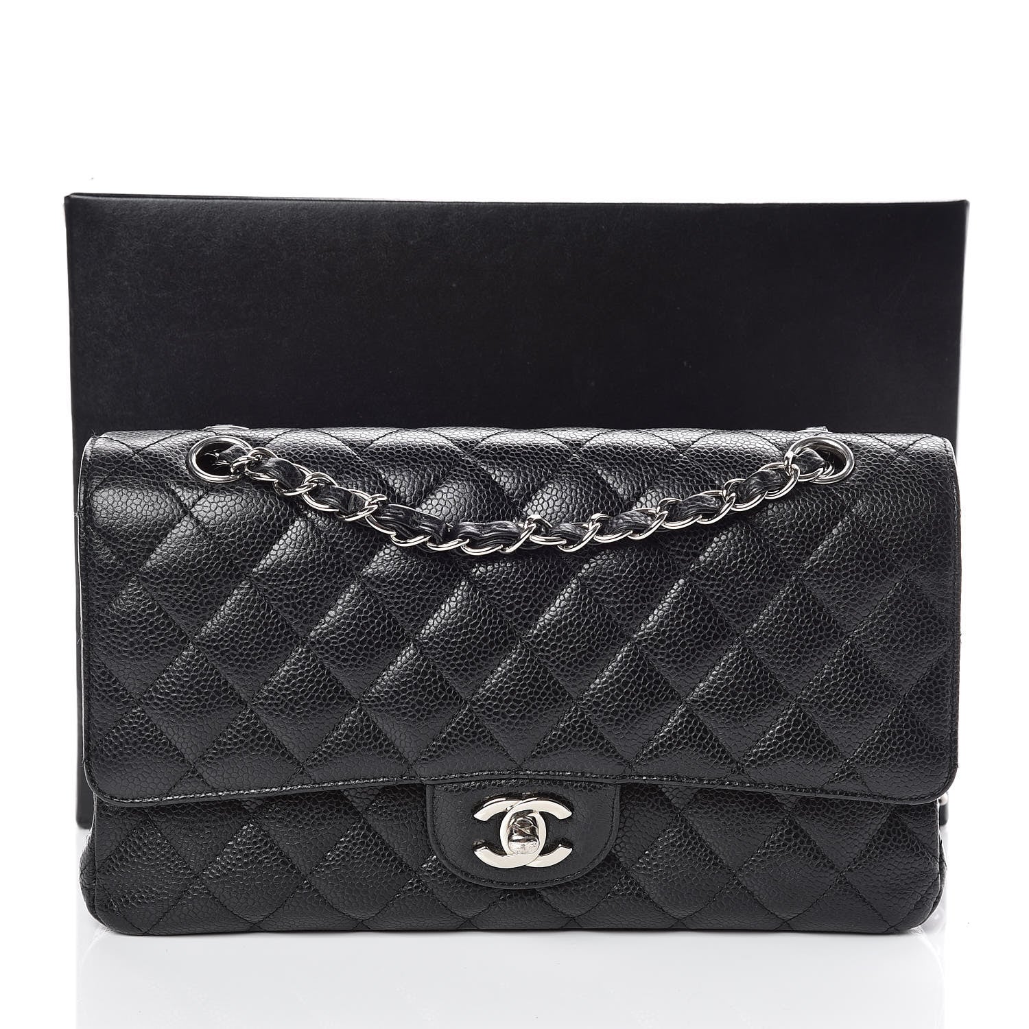 Chanel Caviar Quilted Medium Double Flap Black 10 of 10