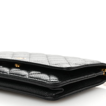 Chanel Caviar Quilted Wallet on Chain WOC Black 10 of 11