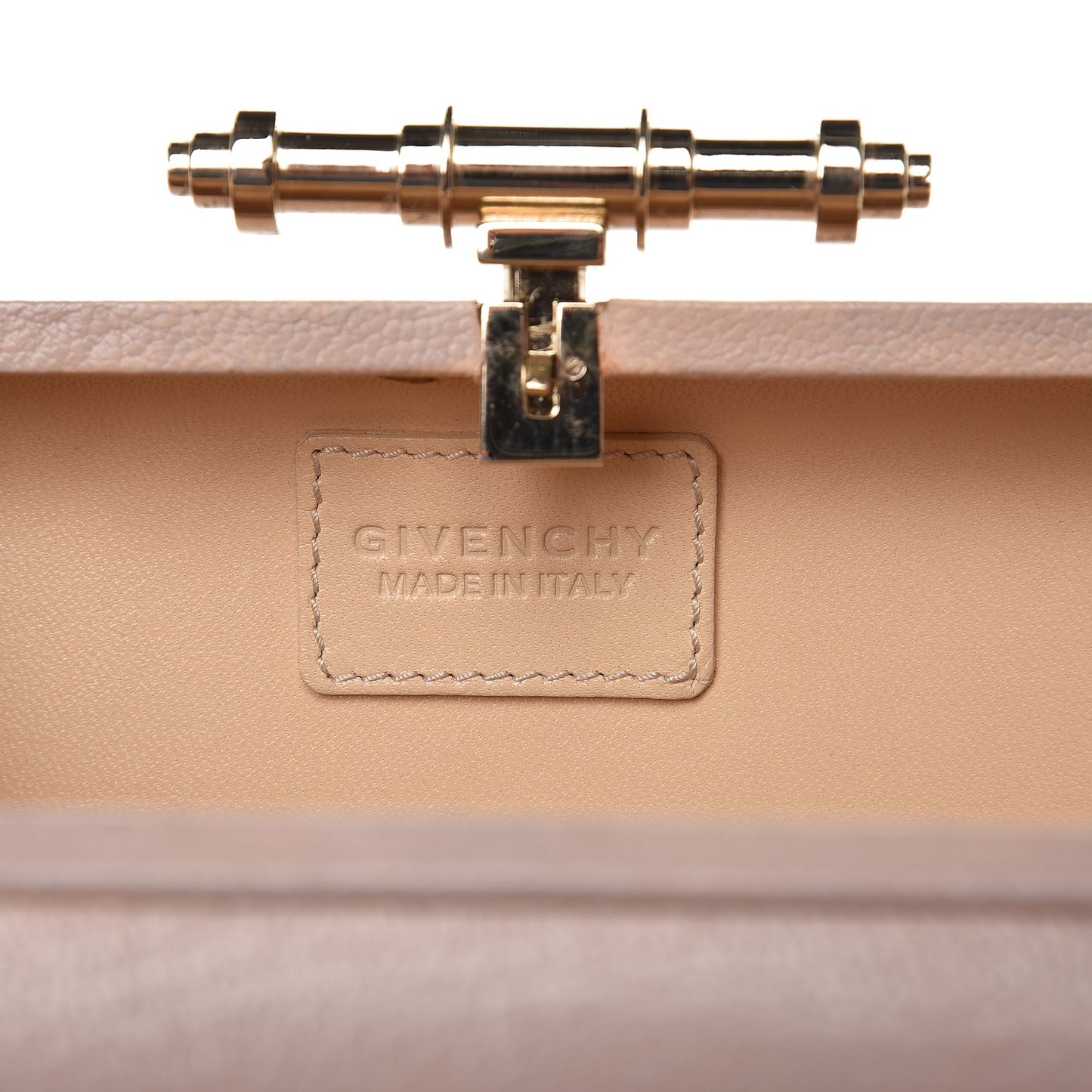 Sugar Goatskin Obsedia Minaudiere Clutch Nude Pink